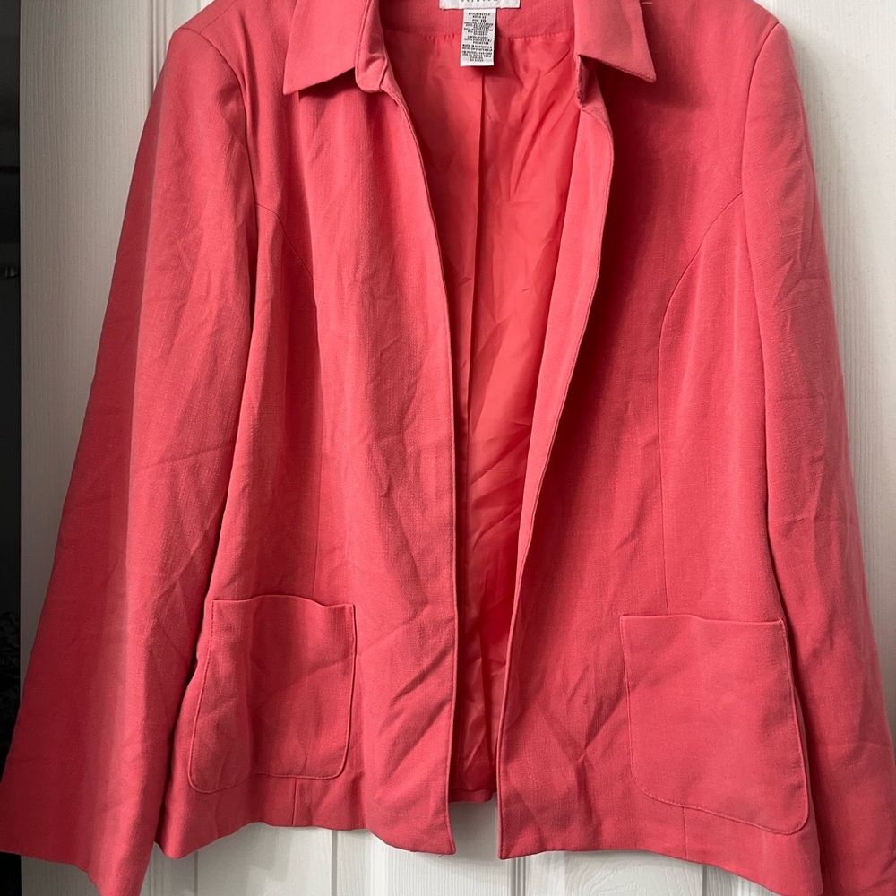 Sag Harbor Pink Blazer Lightweight Suit Jacket